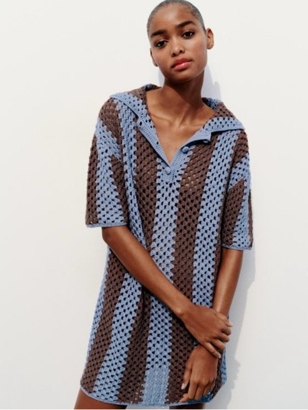 NWT Zara Limited Edition Crochet Cover Up Dress Size Small